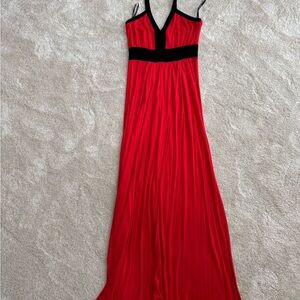 Calvin Klein Red and Black Maxi Dress